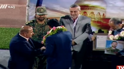 تقدیر از 3خانواده شهید مدافع حرم در حاشیه بازی فوتبال