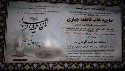 مادر جانباز نخاعی"علی چناری" دار فانی را وداع گفت