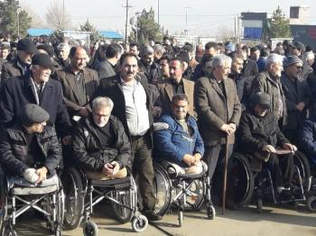 گزارش تصویری از تشییع پیکر جانباز تبریزی