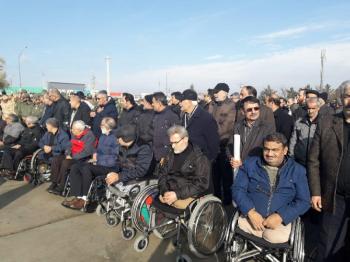 گزارش تصویری از تشییع پیکر جانباز تبریزی