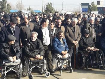 گزارش تصویری از تشییع پیکر جانباز تبریزی