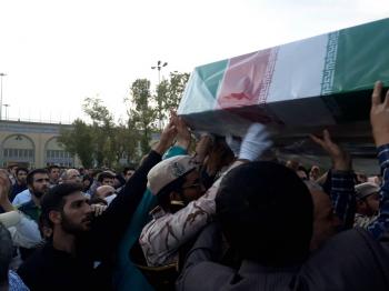 دعای عرفه مصلی تهران وتشیع ۶ شهید گمنام