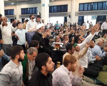 دعای عرفه مصلی تهران وتشیع ۶ شهید گمنام