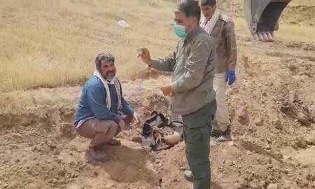 کشف پیکر یک شهید دفاع مقدس در «قلاویزان»