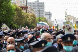 تشییع پیکر روحانی شهید «محمد صادق دارایی»/تصاویر