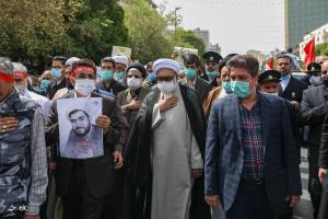 تشییع پیکر روحانی شهید «محمد صادق دارایی»/تصاویر
