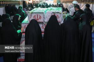 مراسم وداع با پیکر مطهر دویست شهید گمنام دفاع مقدس/تصاویر