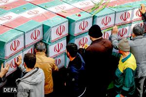  تصاویر/ مراسم تشییع پیکر مطهر شهدای گمنام دوران دفاع مقدس
