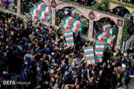  تصاویر/ مراسم تشییع پیکر مطهر شهدای گمنام دوران دفاع مقدس